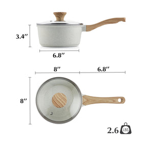 SENSARTE oven-safe glass lid and handle transition from stove to table.