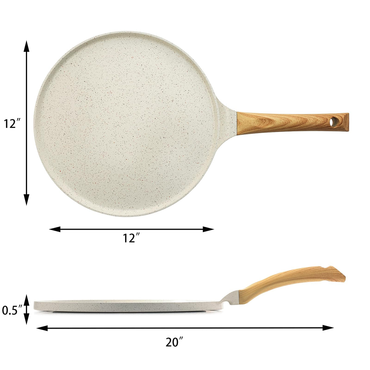 SENSARTE stay-cool bakelite handle stays comfortable during cooking