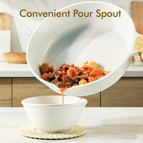 SENSARTE stay-cool handle, comfortable grip stays cool up to 320°F.