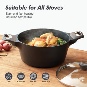 SENSARTE easy-clean stockpot resists sticking for quick cleanup.