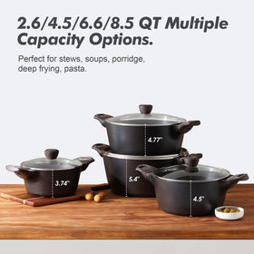 SENSARTE induction-bottom stockpot works on all stoves with even heating.