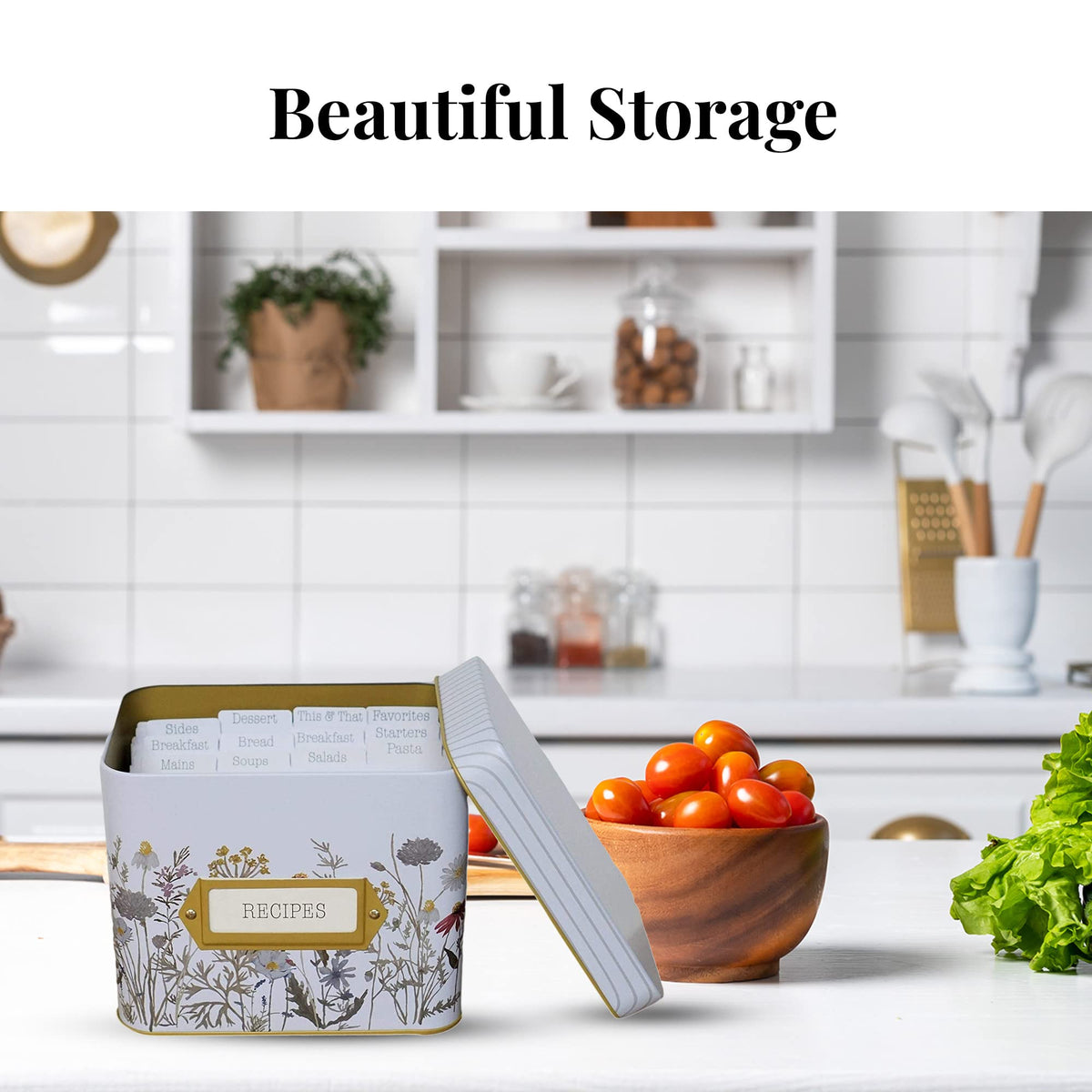 SENSORY4U tin box interior demonstrates organized recipe layout.