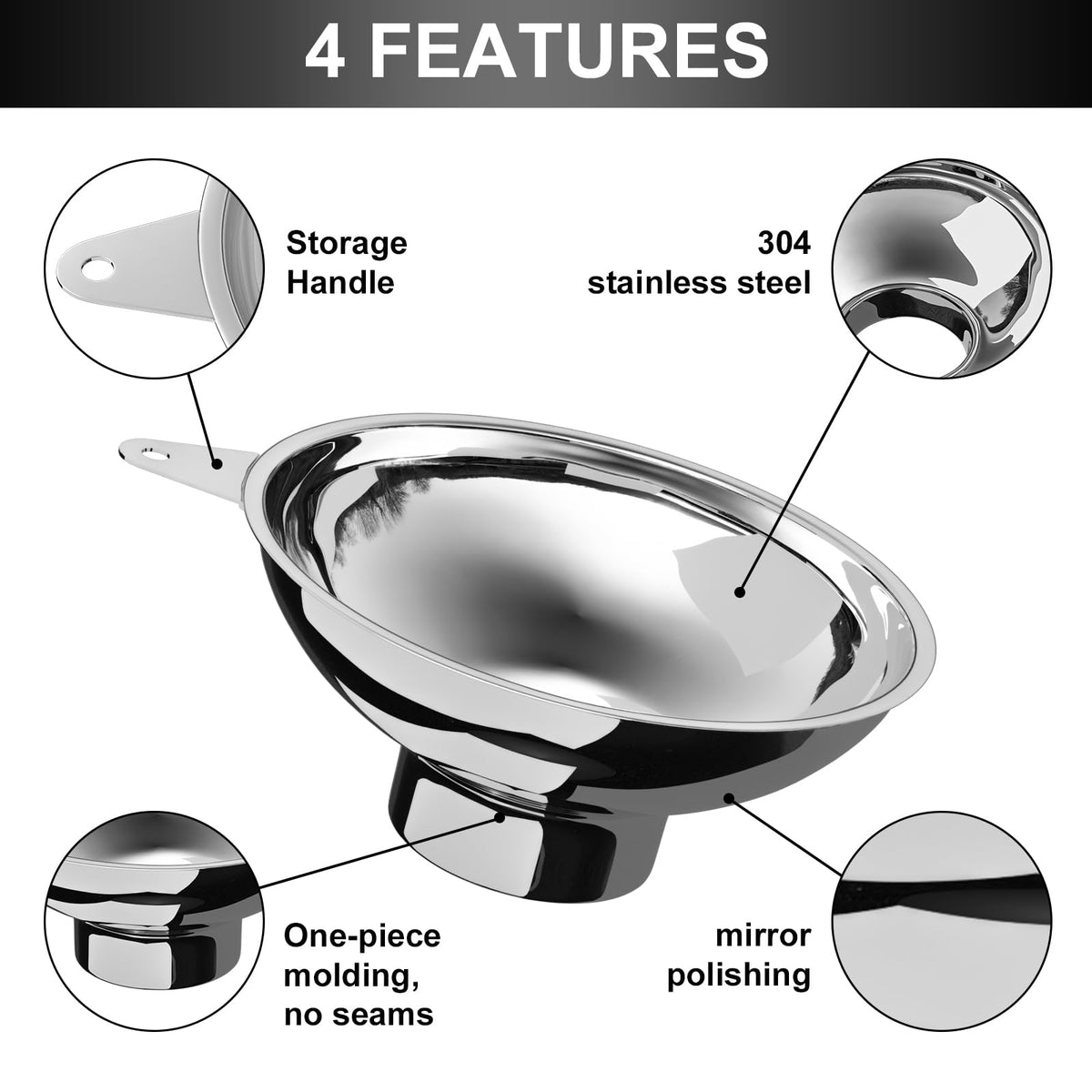 Serinar funnel hanging on wall to demonstrate convenient storage