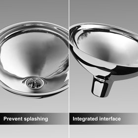 Serinar funnel in action pouring into a bottle without spills.