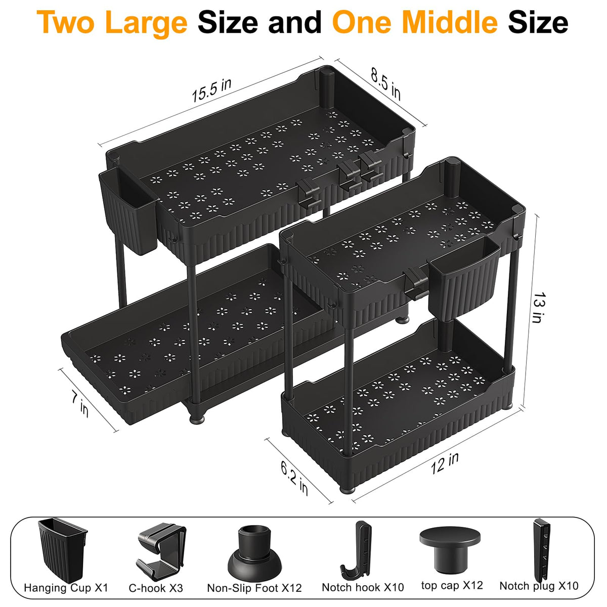Sevenblue C-hooks organize utensils or towels efficiently.