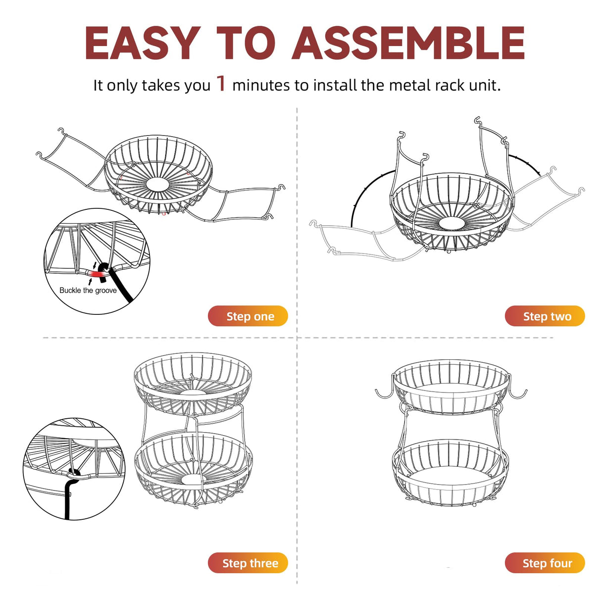 Sevenblue tool-free assembly lets you set up quickly.