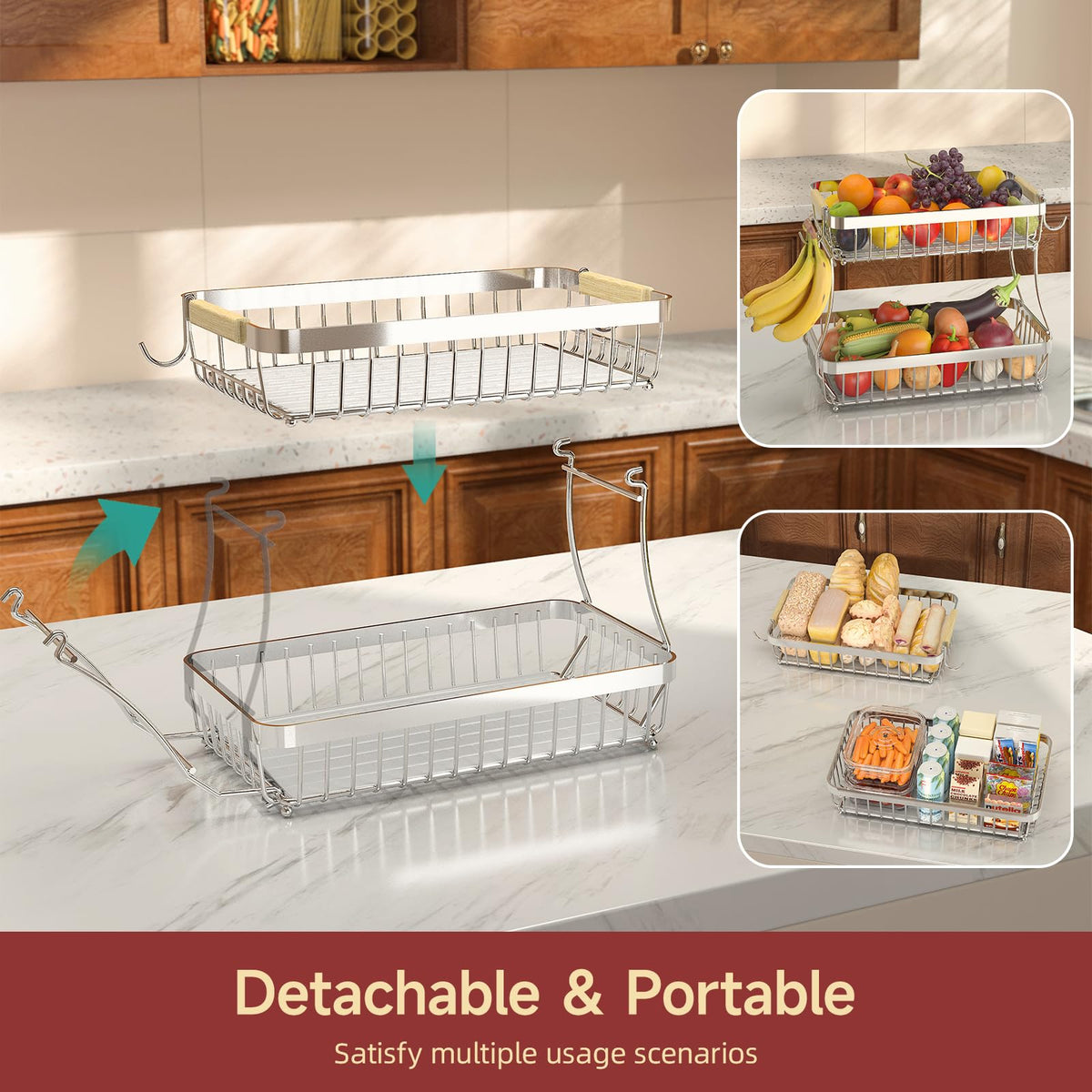 Sevenblue large-capacity fruit basket ready for family needs.