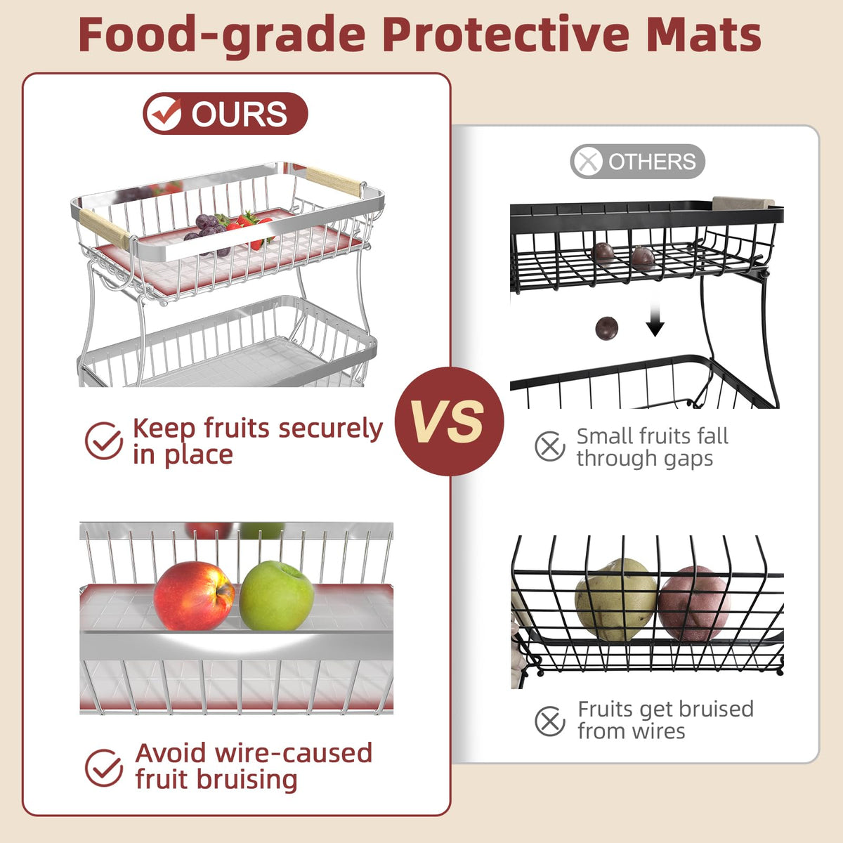Sevenblue protective mats prevent slipping and protect counter surfaces.