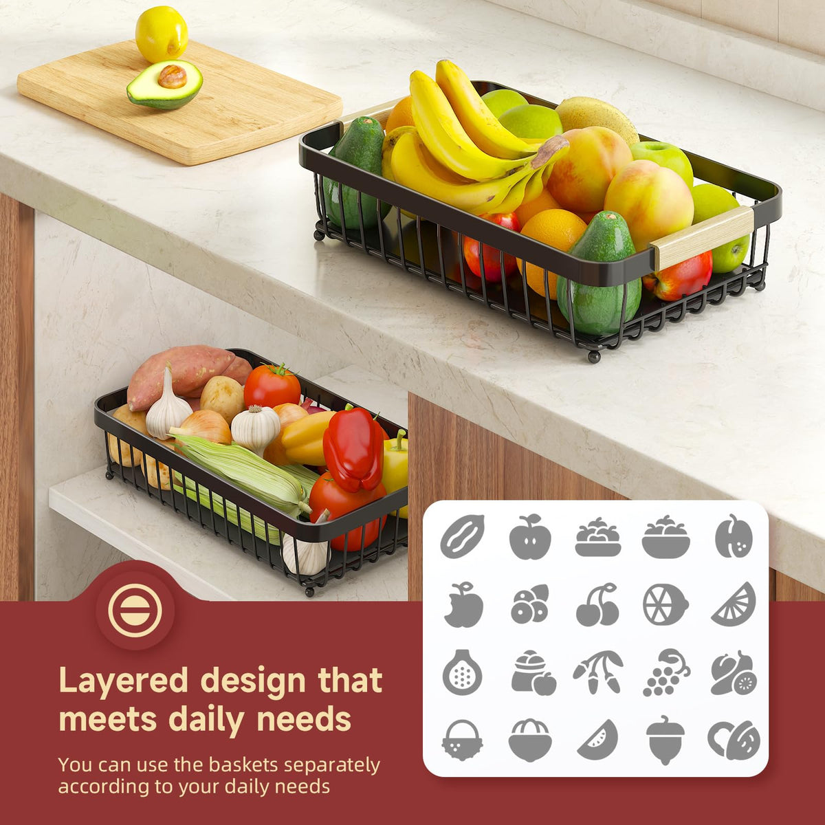 Sevenblue protective mats prevent slipping of small fruits in the basket