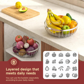 Sevenblue spacious design saves counter space for bread and fruit.