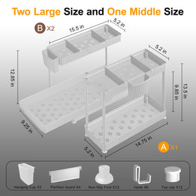 Sevenblue organizer made of ABS material is waterproof and durable.