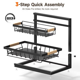 Sevenblue wide-application organizer ideal for cabinets, countertops, and bathrooms.