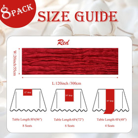 Seveups 8Pack table runner shows gauze texture and soft movement for dramatic tables.