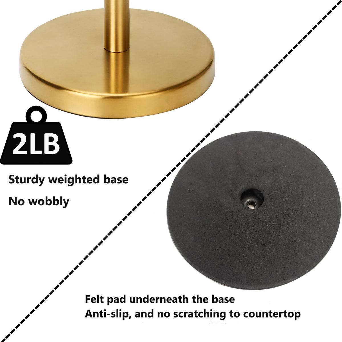 Sfemn gold brushed stainless finish adds elegant style to any counter.