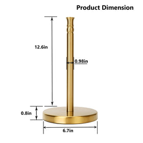 Sfemn paper towel holder features a top knob for easy transport.