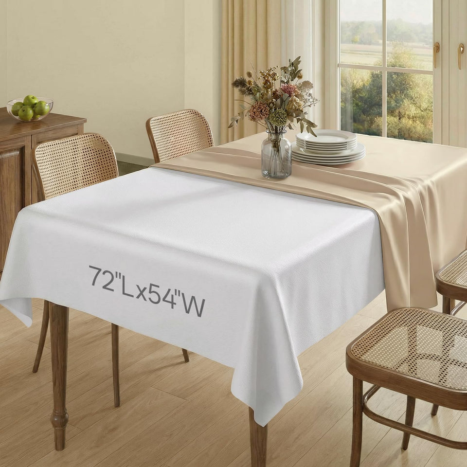 SFLJSJW heavy-duty table protector pad on dining table provides durable surface protection.