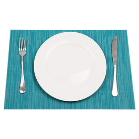 SHACOS placemats teal heat insulation up to 185°F protects tabletops.