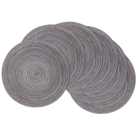 SHACOS round braided placemats on table, six-pack, stylish protection