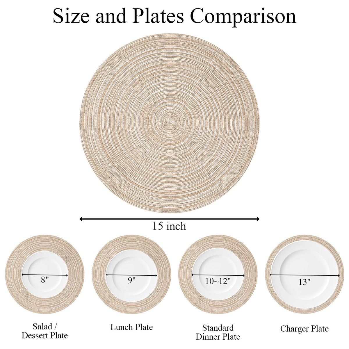 SHACOS round placemats showing weave detail and texture