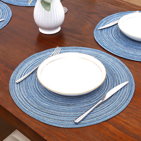 SHACOS round placemats resist wrinkles for neat table presentation