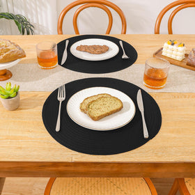 SHACOS 15-inch placemats fit most plates and bowls on any table.
