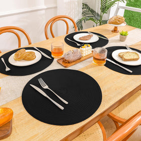 SHACOS braided mats are durable, protecting tabletops during everyday meals.