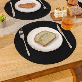 SHACOS black placemats coordinate with many decors and occasions.