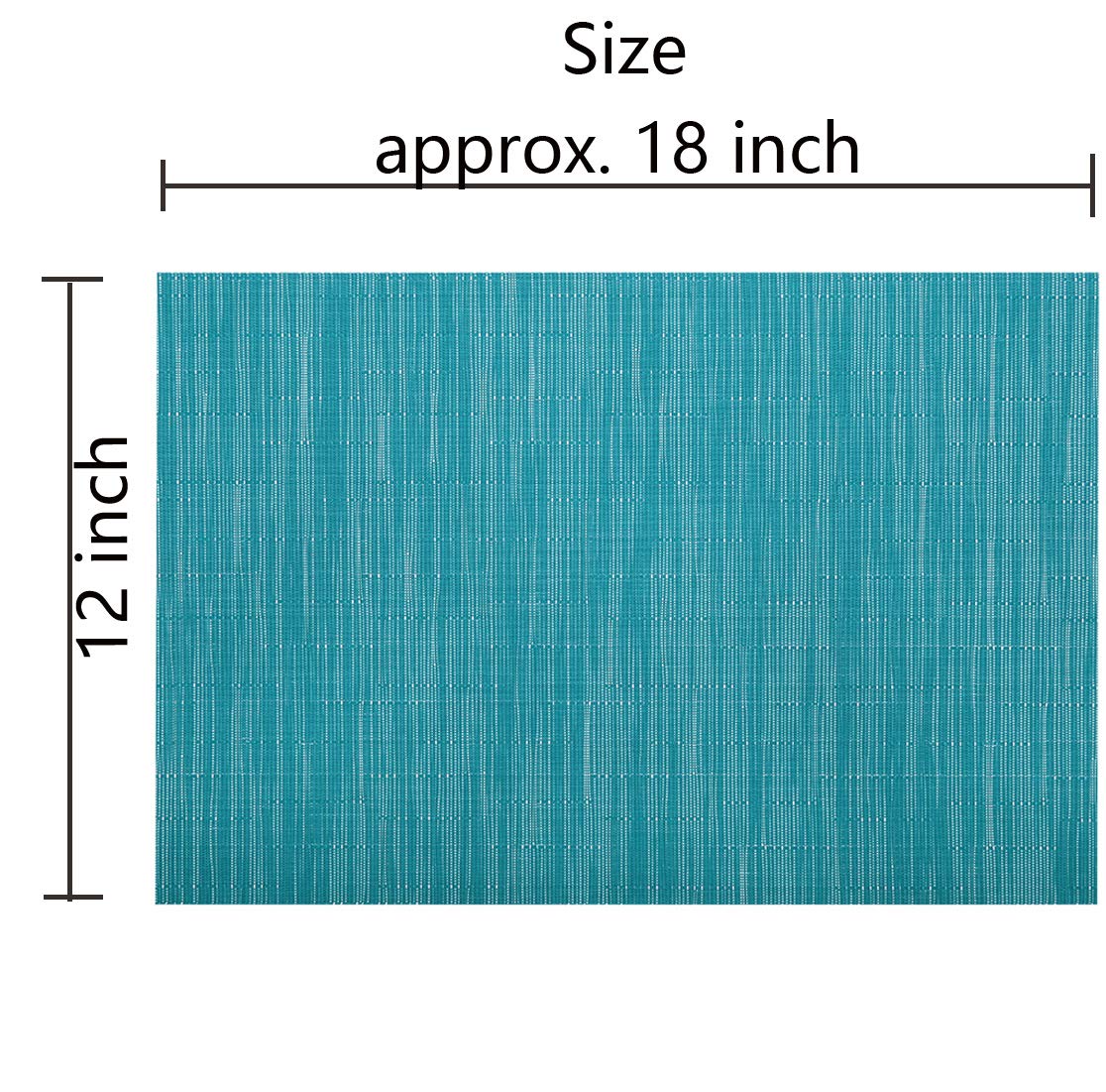 SHACOS placemats teal—wipe-clean surface for quick spills.