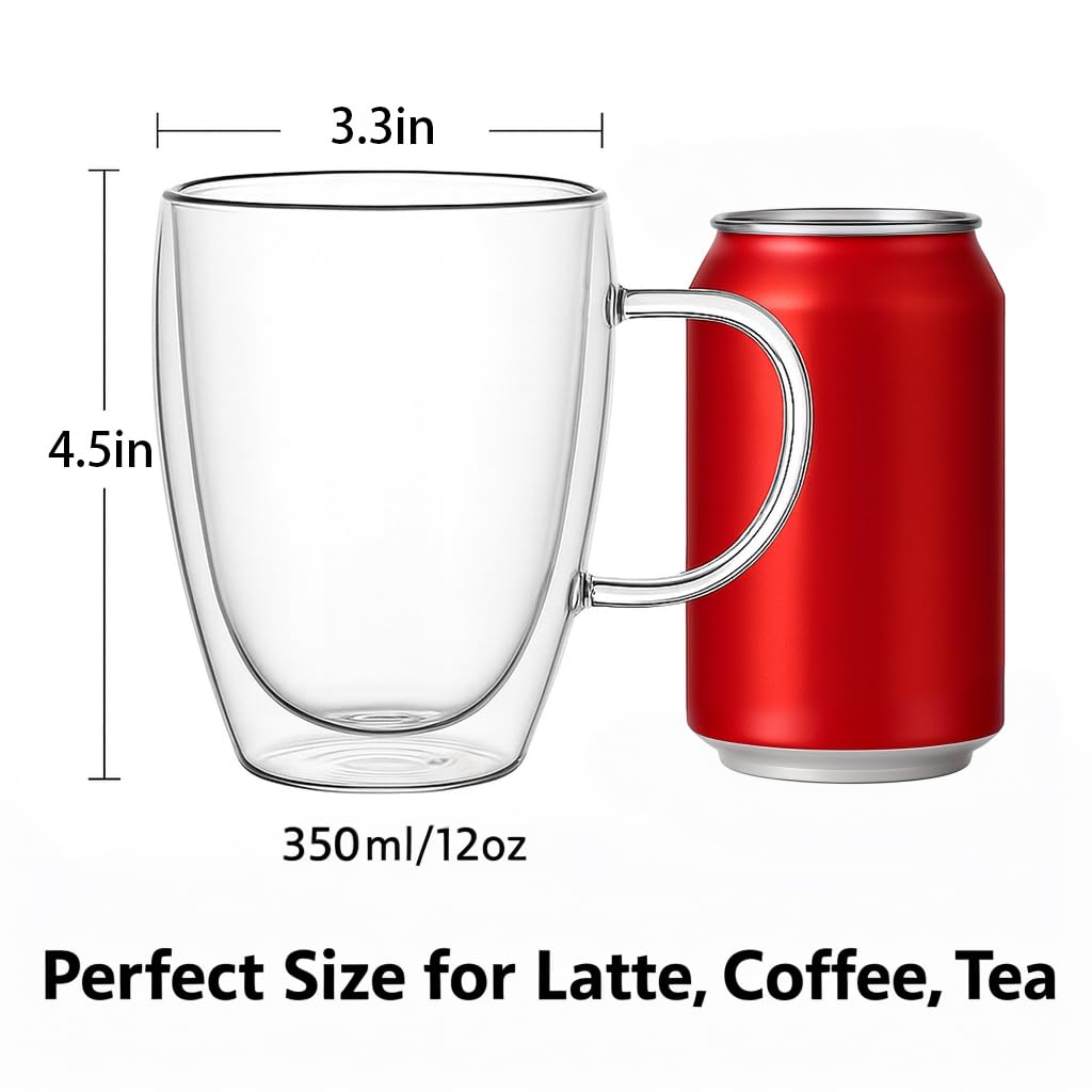SHANDERBAR borosilicate glass mug provides durable, temperature-resistant performance for daily beverages.