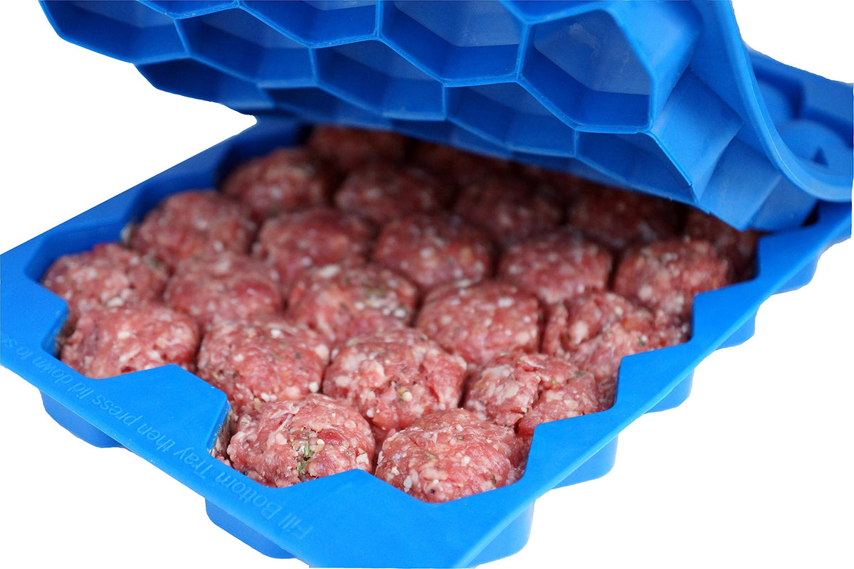 Shape+Store Meatball Master fills compartments for even 1-ounce meatballs, hands-free.