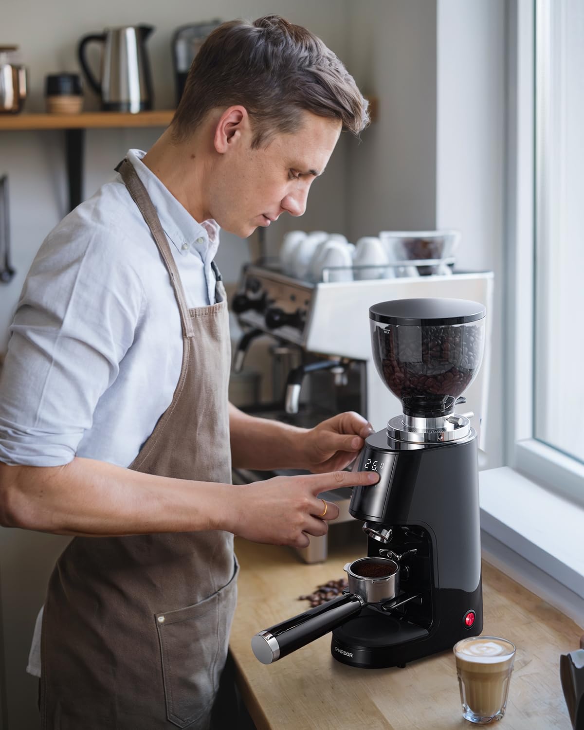 SHARDOR 100 grind settings span espresso to cold brew methods