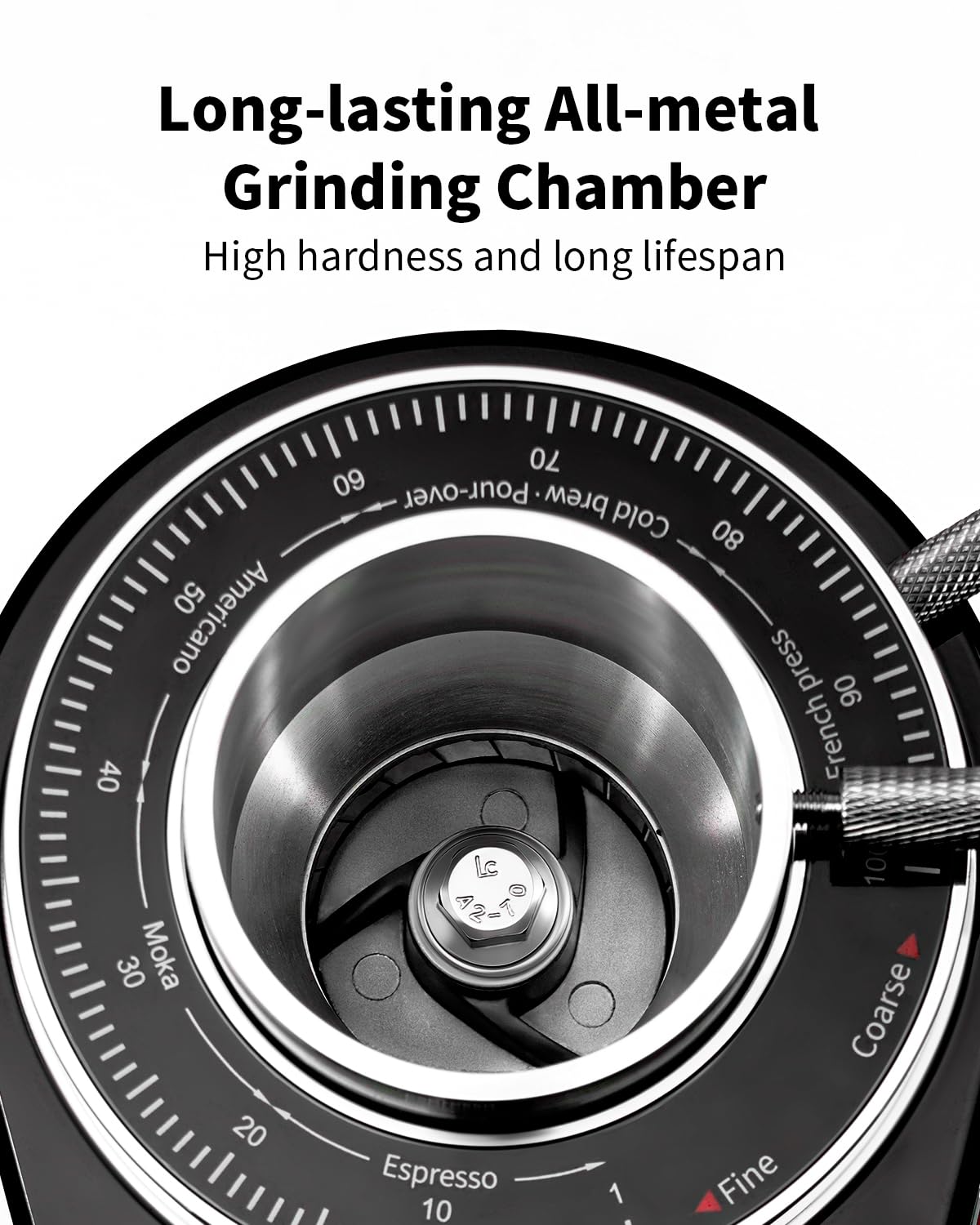 SHARDOR all metal grinding chamber close up highlighting durability