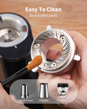 SHARDOR hopper and upper burr removal enables easy maintenance