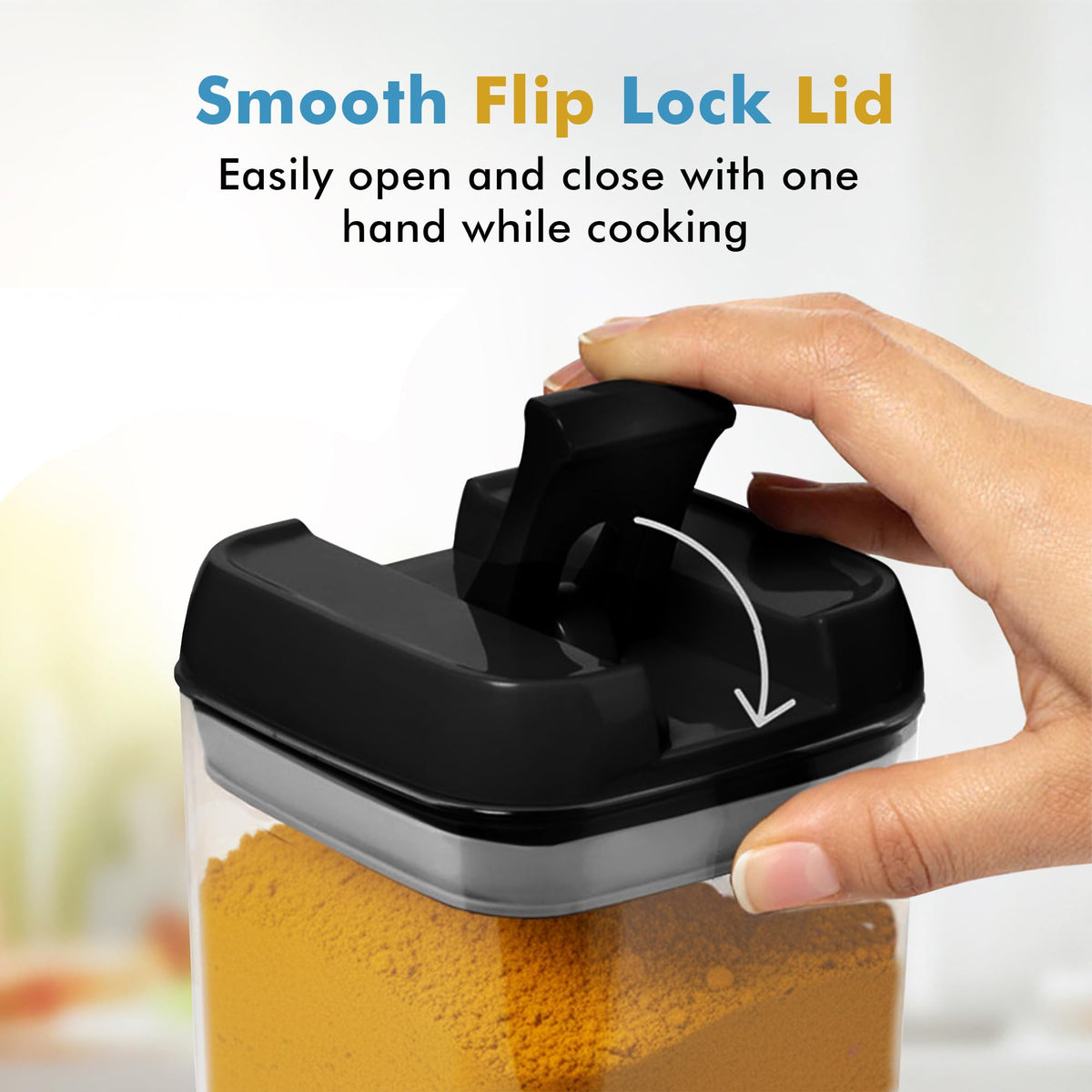 Shazo 9pc durable BPA-free AS plastic protects pantry contents.