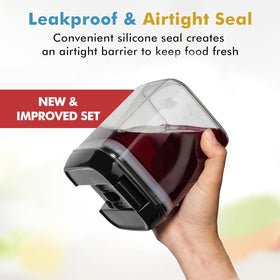 Shazo airtight lids seal demonstration highlighting silicone seal for freshness.
