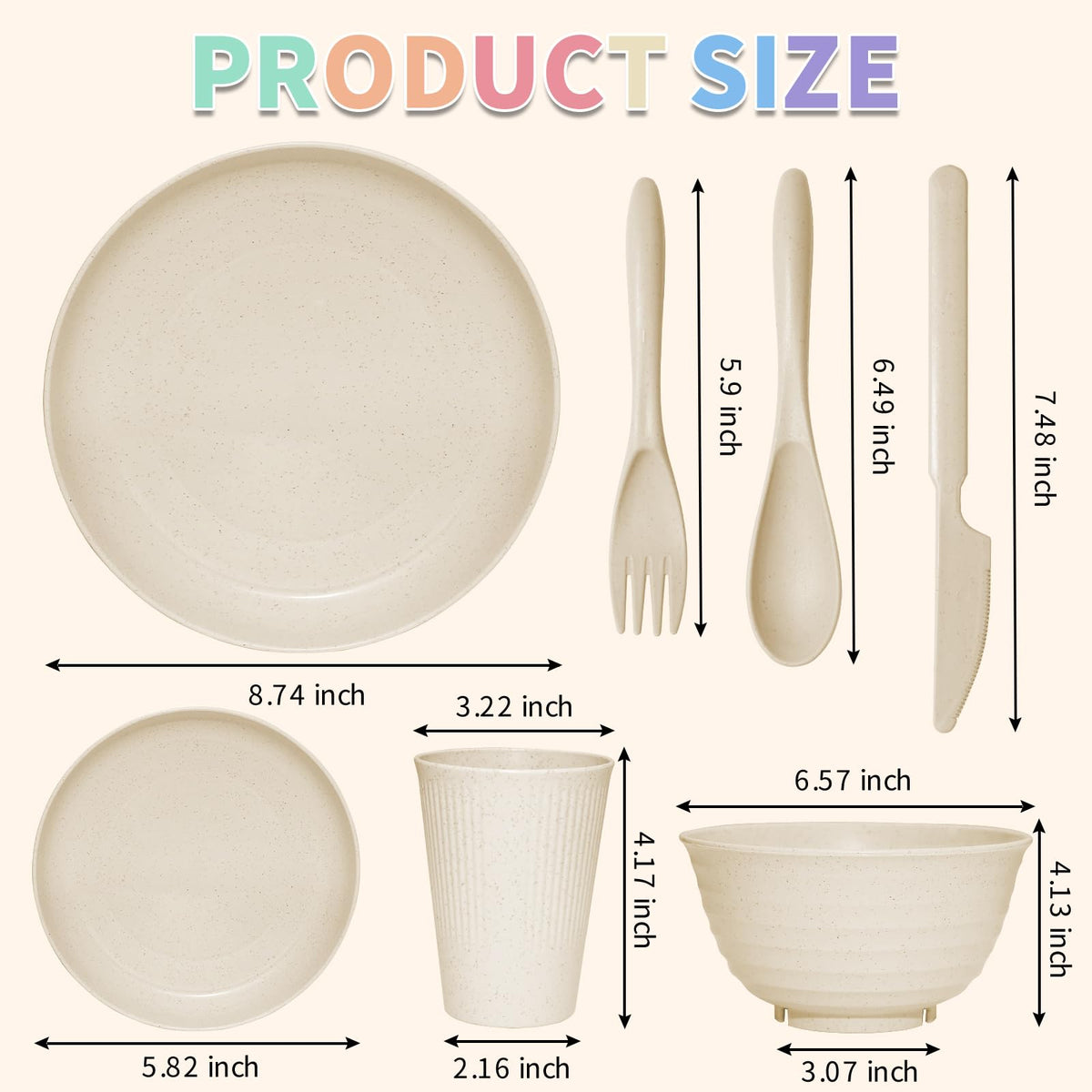 SHECIPIN large round plates in beige for versatile serving.