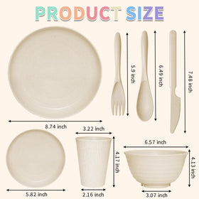 SHECIPIN large round plates in beige for versatile serving.