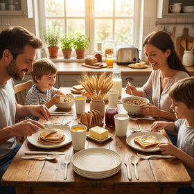 SHECIPIN toddler plates in beige designed for easy handling.