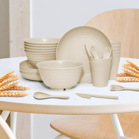 SHECIPIN wheat straw material for eco-friendly dinnerware.