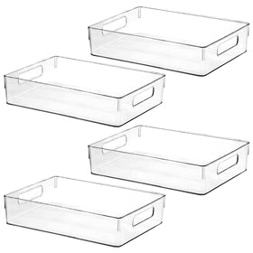 ShelfShaper large clear storage bin for pantry organization and easy visibility.