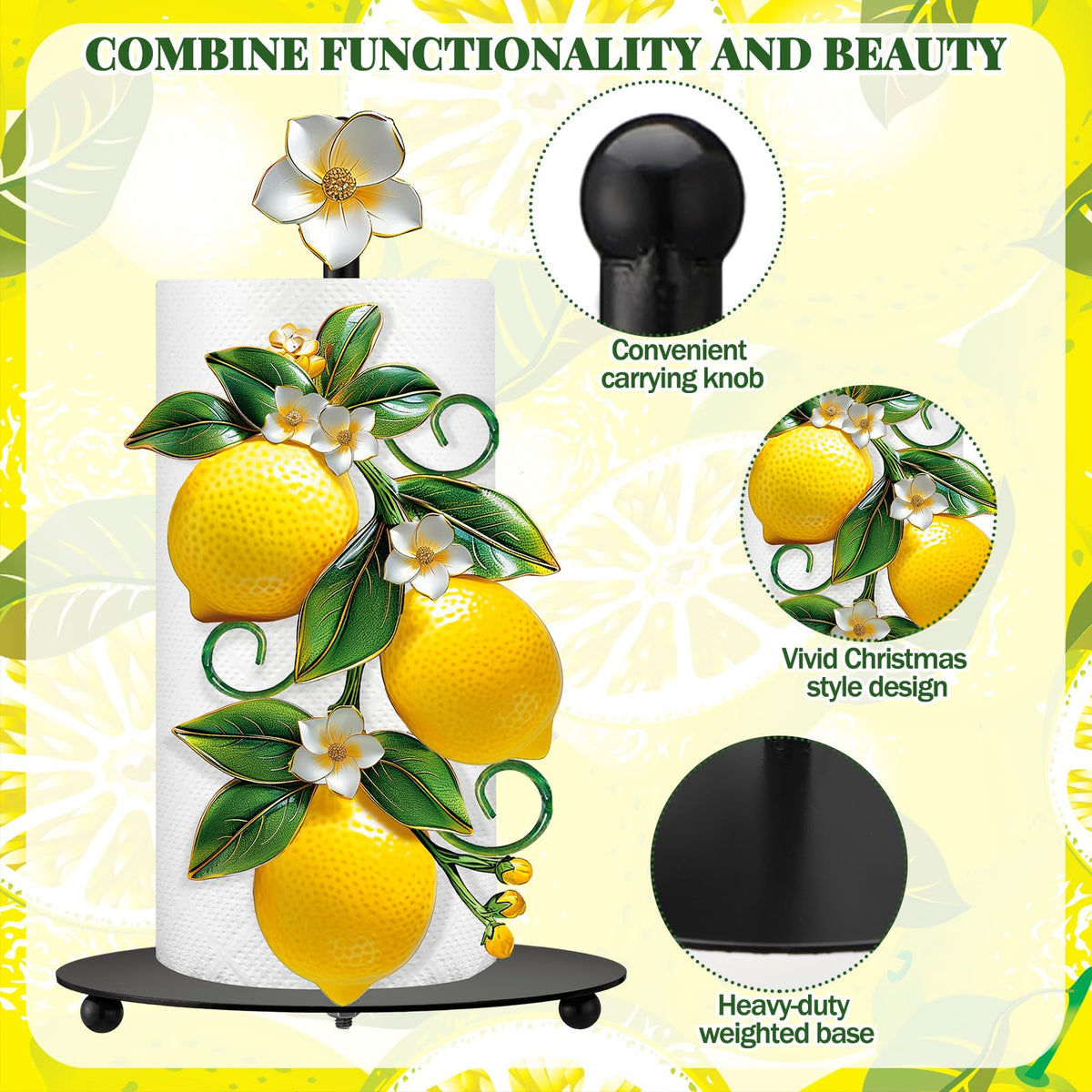 Shellwei lemon napkin holder decorative pattern adds summer charm to tables
