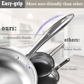 SHEUMNT 2 qt saucepan with lid, ideal for sauces and reheating.