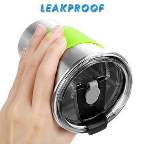 ShineMe leak-proof lid keeps beverages contained during travel.