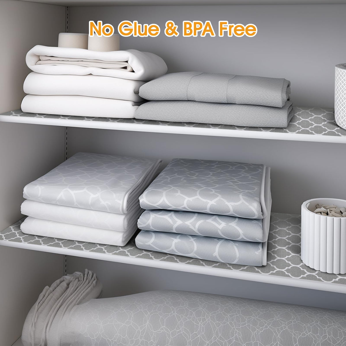 Shinlendid multiuse liner for shelves and drawers keeps spaces tidy.