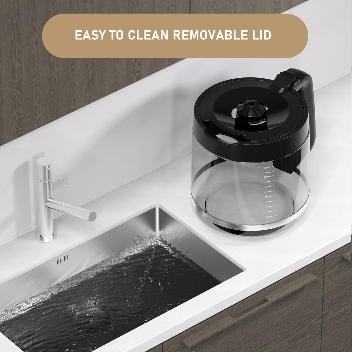 Shonshon carafe ideal for Mr. Coffee BVMC-PC14-CARAFE compatibility.