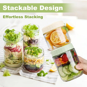 Showin dishwasher-safe and fridge-safe jars for easy cleaning