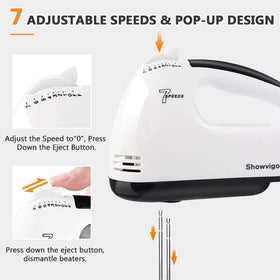Showvigor dough hooks attach for smooth dough prep and quick mixing