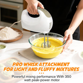 Showvigor hand mixer ergonomic grip enables comfortable, extended mixing sessions.