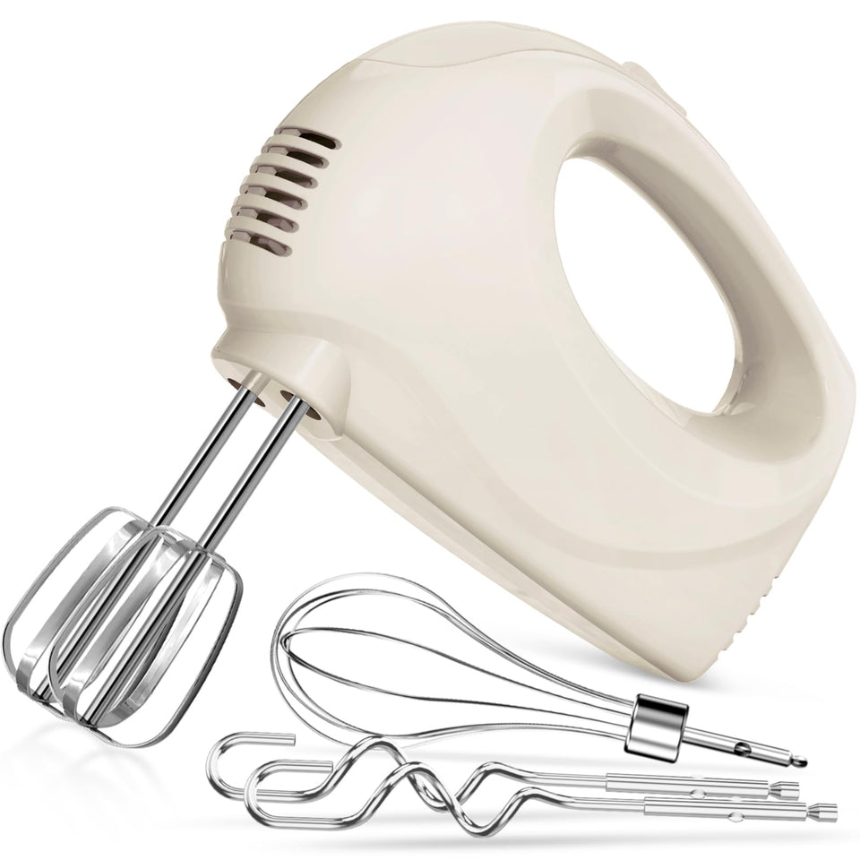 Showvigor handmixer ivory side view ready for quick batter tasks