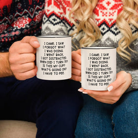 Shqiueos humorous senior design sparks lighthearted conversation during coffee
